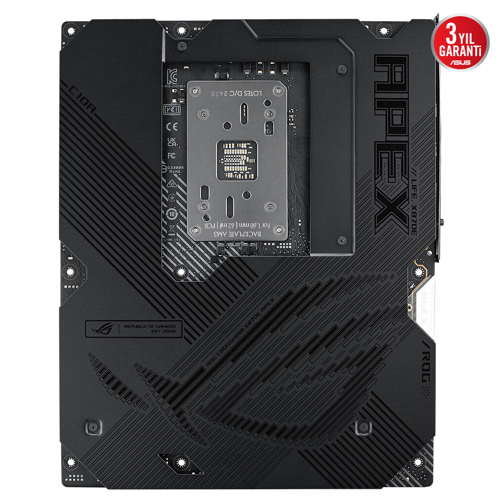 ASUS ROG CROSSHAIR X870E APEX, 2xDDR5, 5xM.2, 2xDP, Type-C, PCIe 5.0, 2xWi-Fi 7, Bluetooth v5.4, AM5 Soket GAMING Anakart