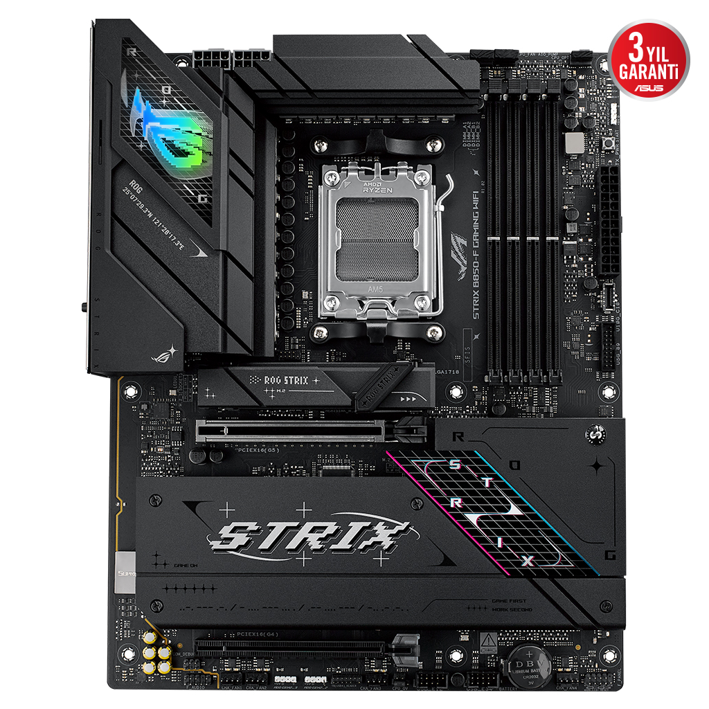 ASUS ROG STRIX B850-F GAMING WIFI7 NEO, 4xDDR5, 4x M2, HDMI, DP, 2xType-C, Wi-Fi 7, Bluetooth v5.4, AM5 Soket GAMING Anakart