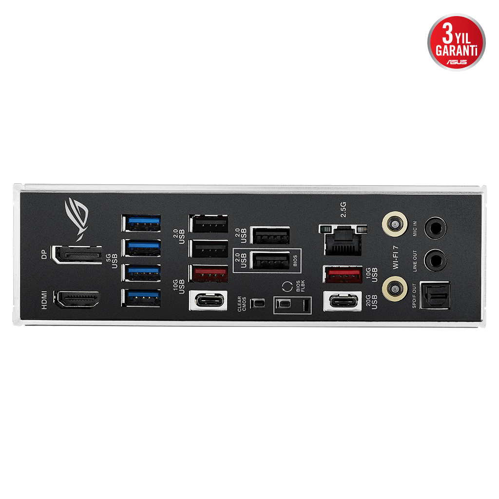 ASUS ROG STRIX B850-F GAMING WIFI7 NEO, 4xDDR5, 4x M2, HDMI, DP, 2xType-C, Wi-Fi 7, Bluetooth v5.4, AM5 Soket GAMING Anakart