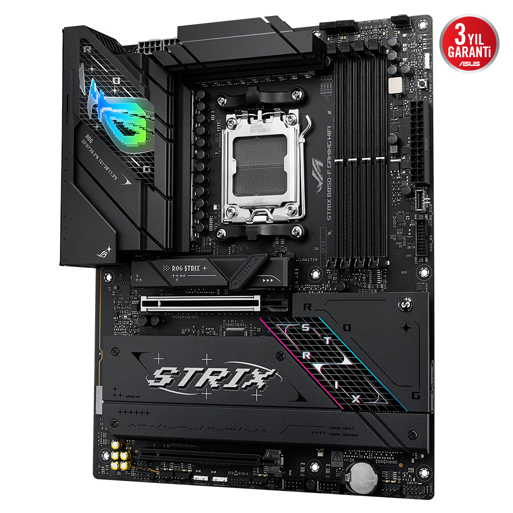 ASUS ROG STRIX B850-F GAMING WIFI7 NEO, 4xDDR5, 4x M2, HDMI, DP, 2xType-C, Wi-Fi 7, Bluetooth v5.4, AM5 Soket GAMING Anakart