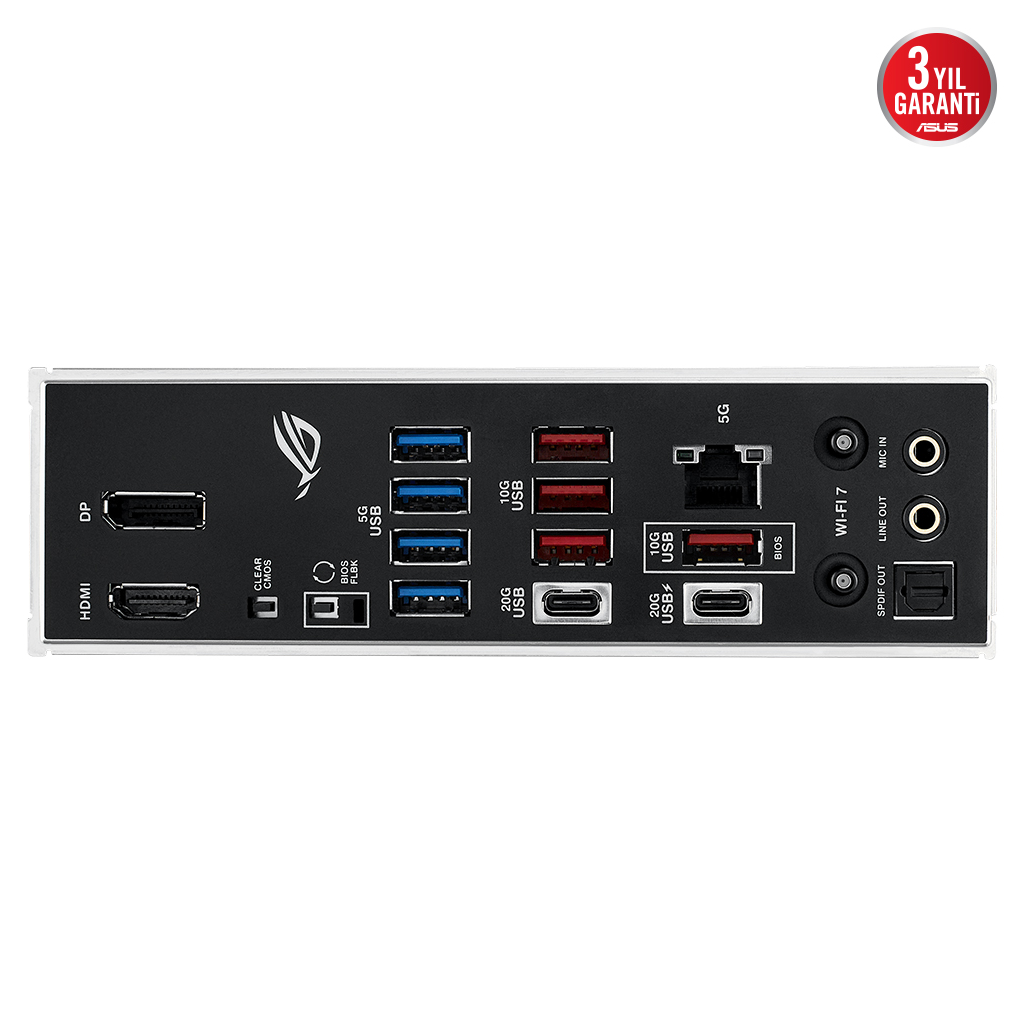 ASUS ROG STRIX Z890-H GAMING WIFI, 9066MHz, 4xDDR5, 4x M.2, HDMI, DP, Type-C, Wi-Fi 7, Bluetooth 5.4, Intel Core Ultra CPU(Seri 2), LGA1851 Soket, Gaming Anakart