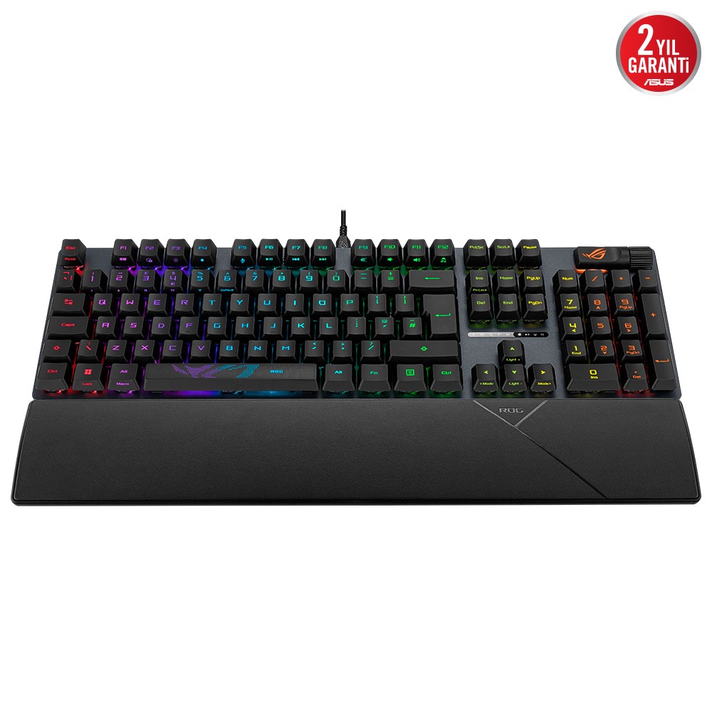 ASUS ROG Strix Scope II RX Red Switch Kablolu Türkçe RGB Mekanik Oyuncu Klavyesi / 90MP0350-BKYA00
