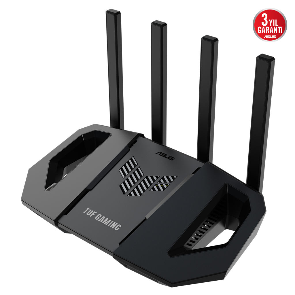 ASUS TUF-BE3600, BE3600, 4 Port, 3600Mbps, Dual Band, WİFİ 7, AiMesh, AiProtection Pro, GAMING Extendable Router