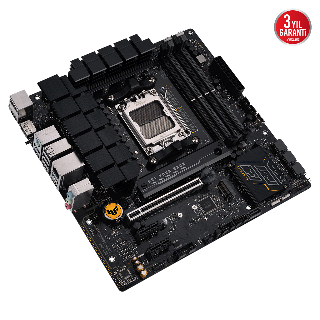 ASUS TUF GAMING B650M-E, 4xDDR5, 2x M.2, HDMI, 2xDP, Type-C, AM5 Soket GAMING Anakart