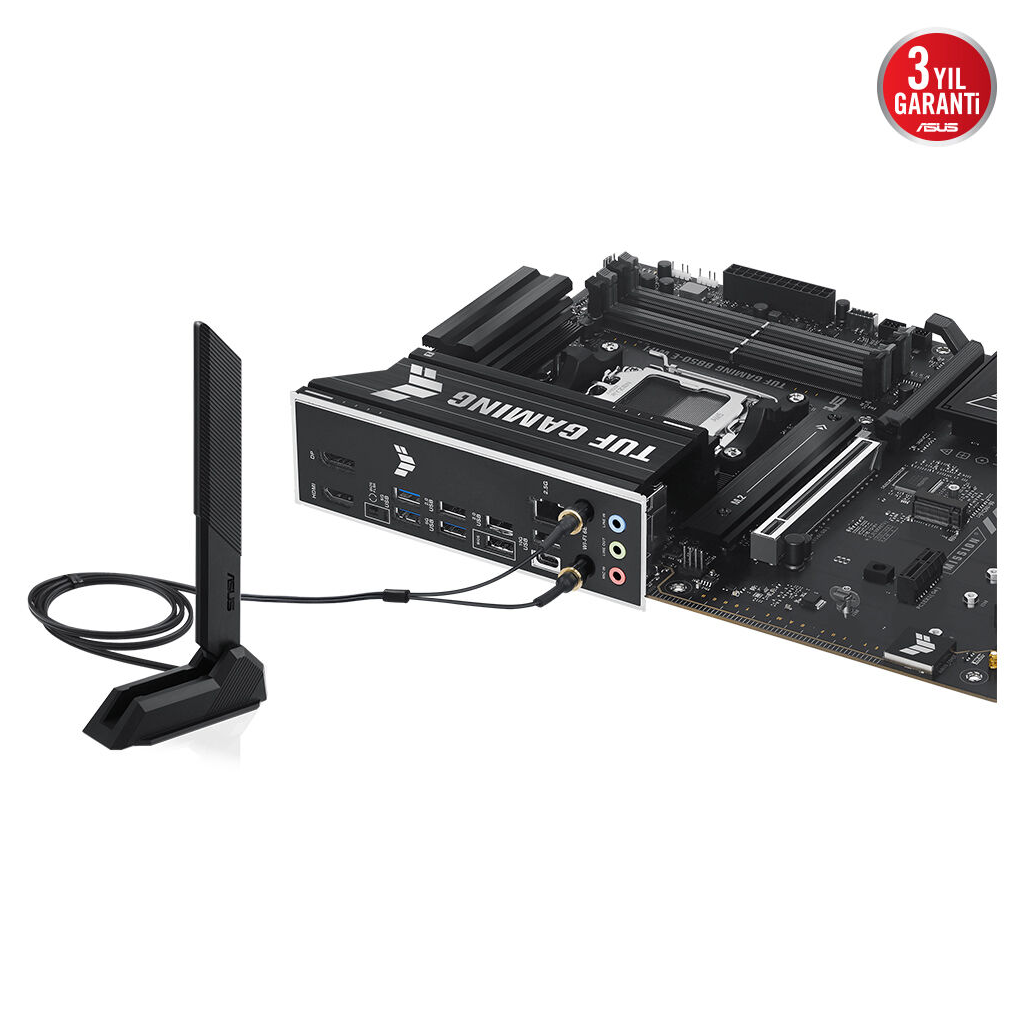 ASUS TUF GAMING B850-E WIFI, 4xDDR5, 3x M.2, HDMI, DP, Type-C, Wi-Fi 6E, Bluetooth v5.3, AM5 Soket GAMING Anakart