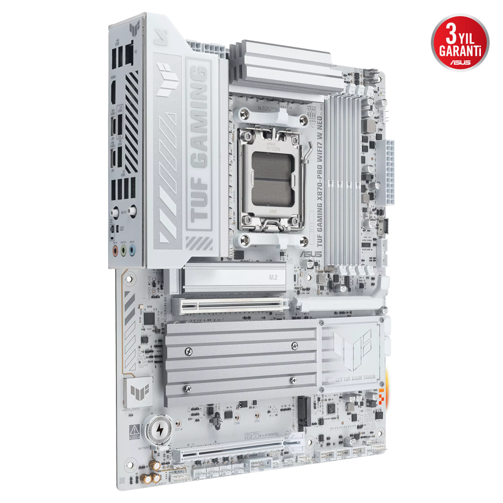 ASUS TUF GAMING B850-PRO WIFI7 W NEO, 4xDDR5, 3x M.2, HDMI, DP, Type-C, Wi-Fi 7, Bluetooth v5.4, AM5 Soket GAMING Anakart