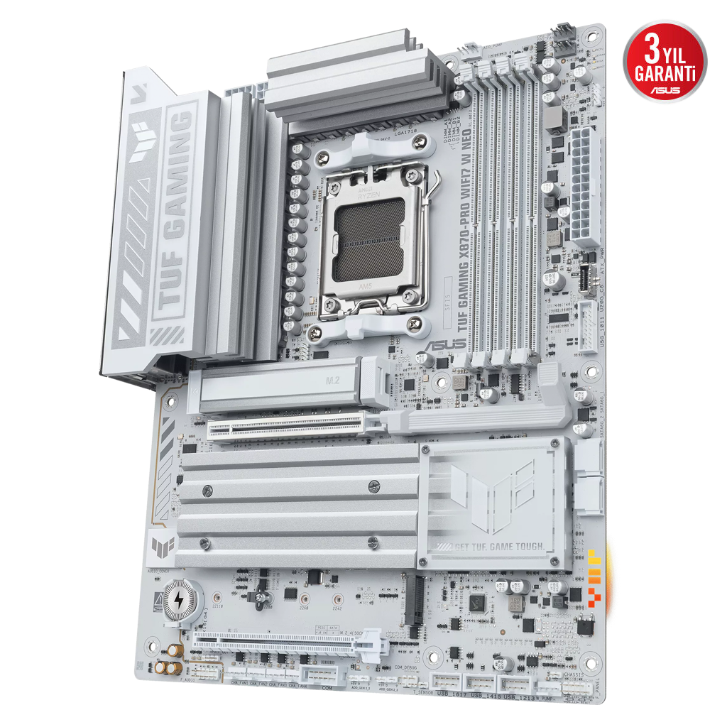 ASUS TUF GAMING B850-PRO WIFI7 W NEO, 4xDDR5, 3x M.2, HDMI, DP, Type-C, Wi-Fi 7, Bluetooth v5.4, AM5 Soket GAMING Anakart