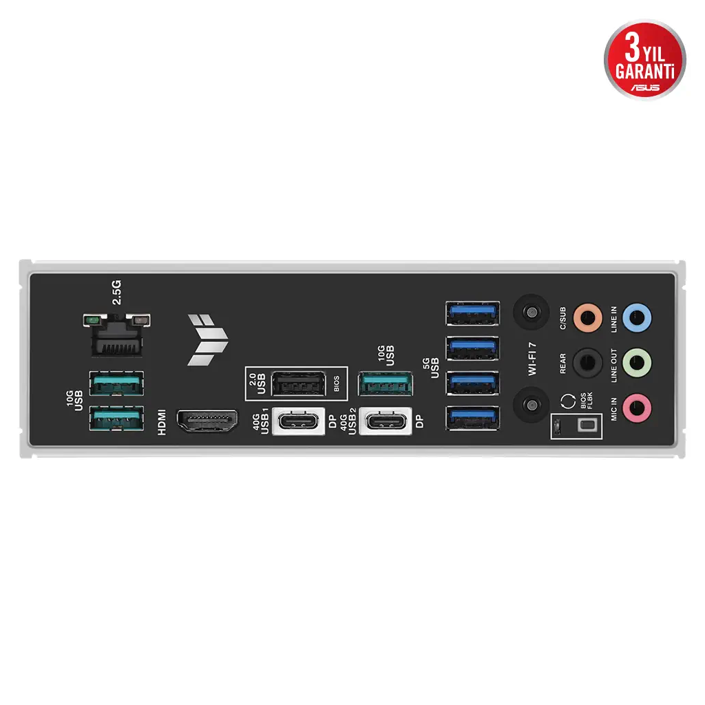 ASUS TUF GAMING X870-PLUS WIFI, 4xDDR5, 4xM.2, HDMI, DP, Type-C, Wi-Fi 7, Bluetooth v5.4, AM5 Soket GAMING Anakart