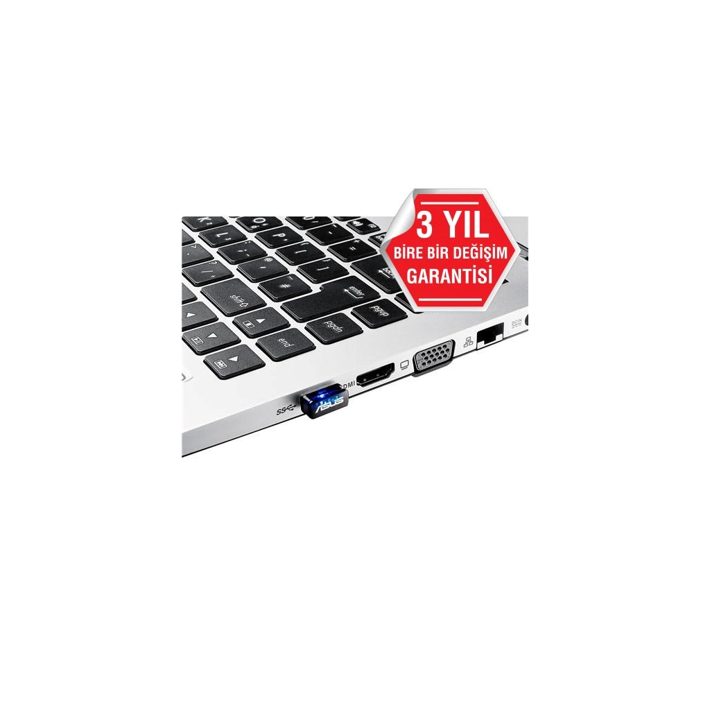 ASUS USB-N10 NANO, 150Mbps, 2.4GHz, USB2.0, WIRELESS ETHERNET