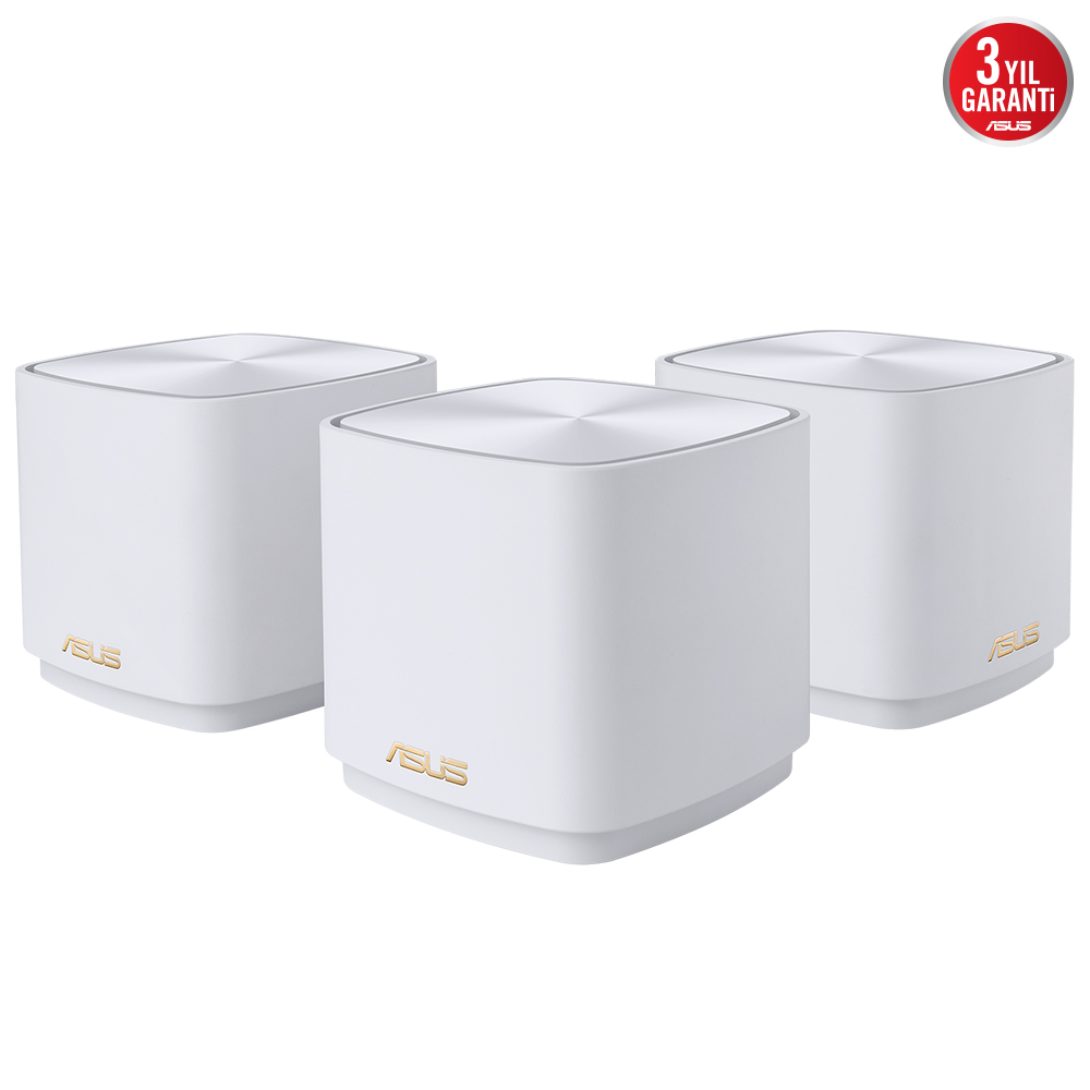 ASUS XD5 W-3 Wıfı6 AX3000 Dual Band Mesh Router Beyaz 3-lü set  / 90IG0750-MO3B20