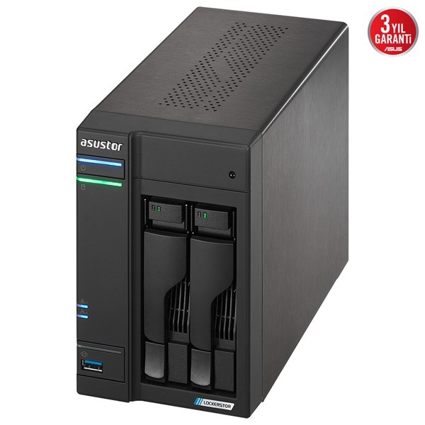 ASUSTOR 2diskli Celeron N5105-4GB RAM--2.5Gbe Nas Server AS6702T