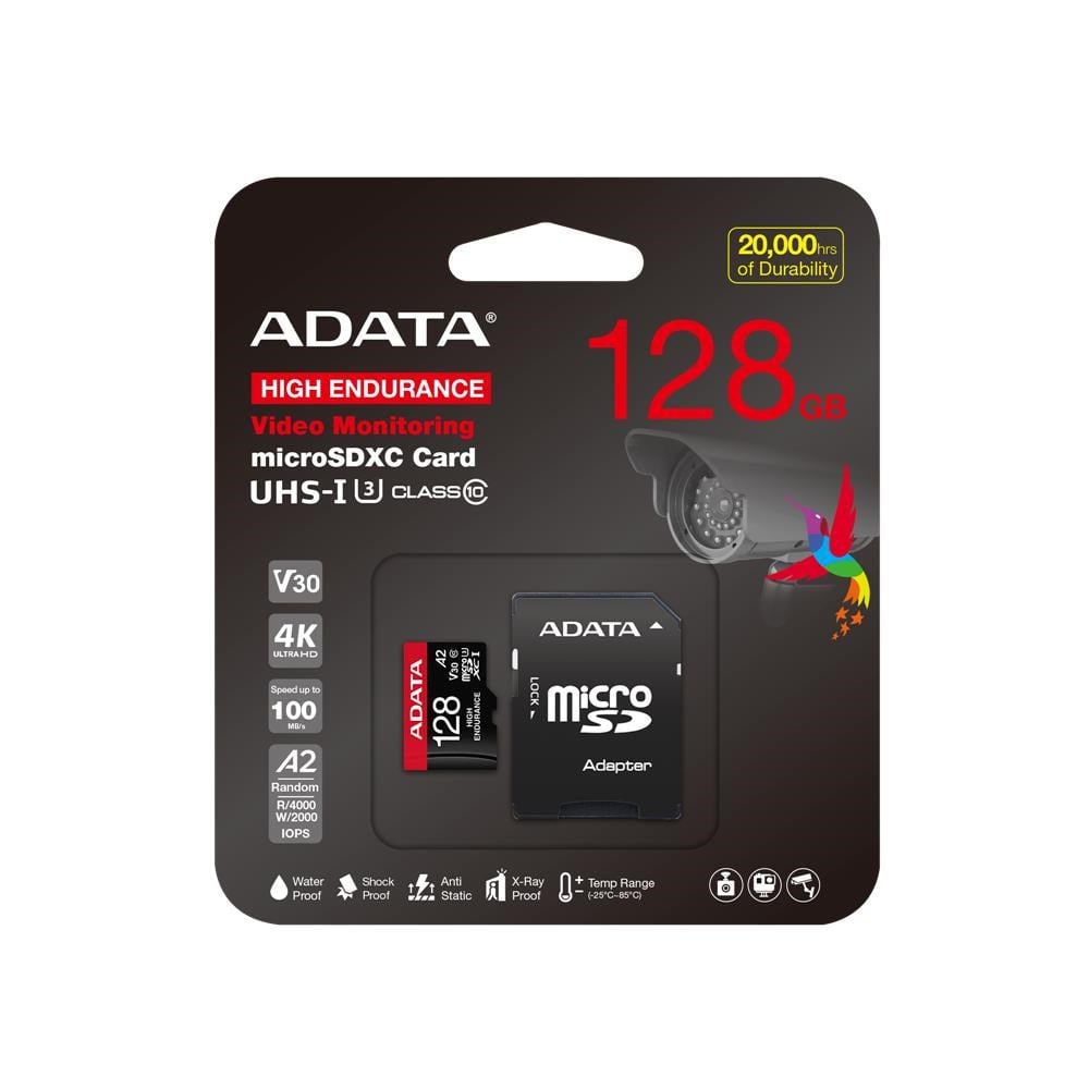 Adata 128 GB High Endurance microSDXC 4K U3 V30 A2 Hafıza Kartı