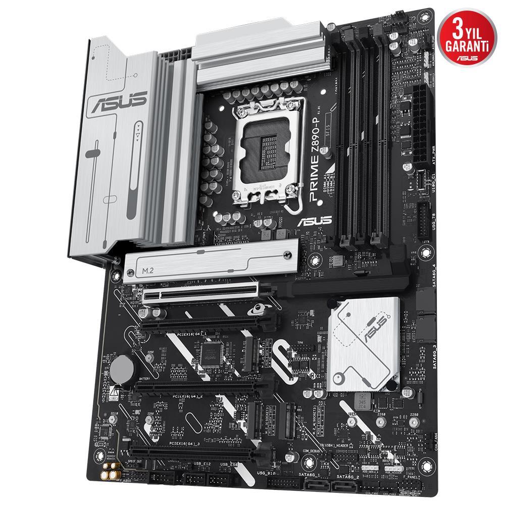 Asus Prime Z890-P 8400MHz OC DDR5 Soket 1851 M.2 HDMI DP ATX Anakart