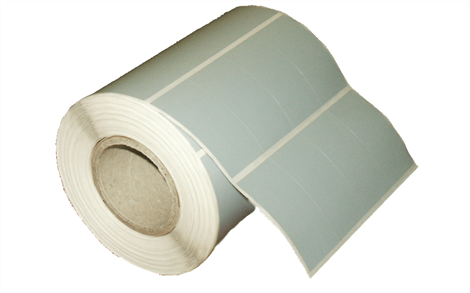 BIFO slv.25mmx45mm_4 Silvermat 25x45mm Yan Yana 4lü 110mm Rulo 4000 Adet Metalik Gri Yapışkanlı Etiket - Resin Ribon Gerekir