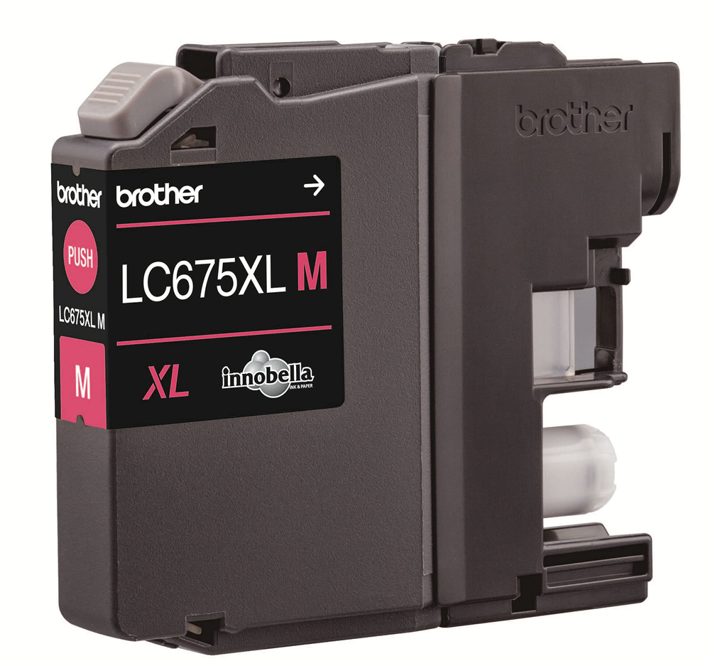 BROTHER LC675XLM Kırmızı (Magenta) Yüksek Kapasiteli Mürekkep Kartuşu (1.200 Sayfa)