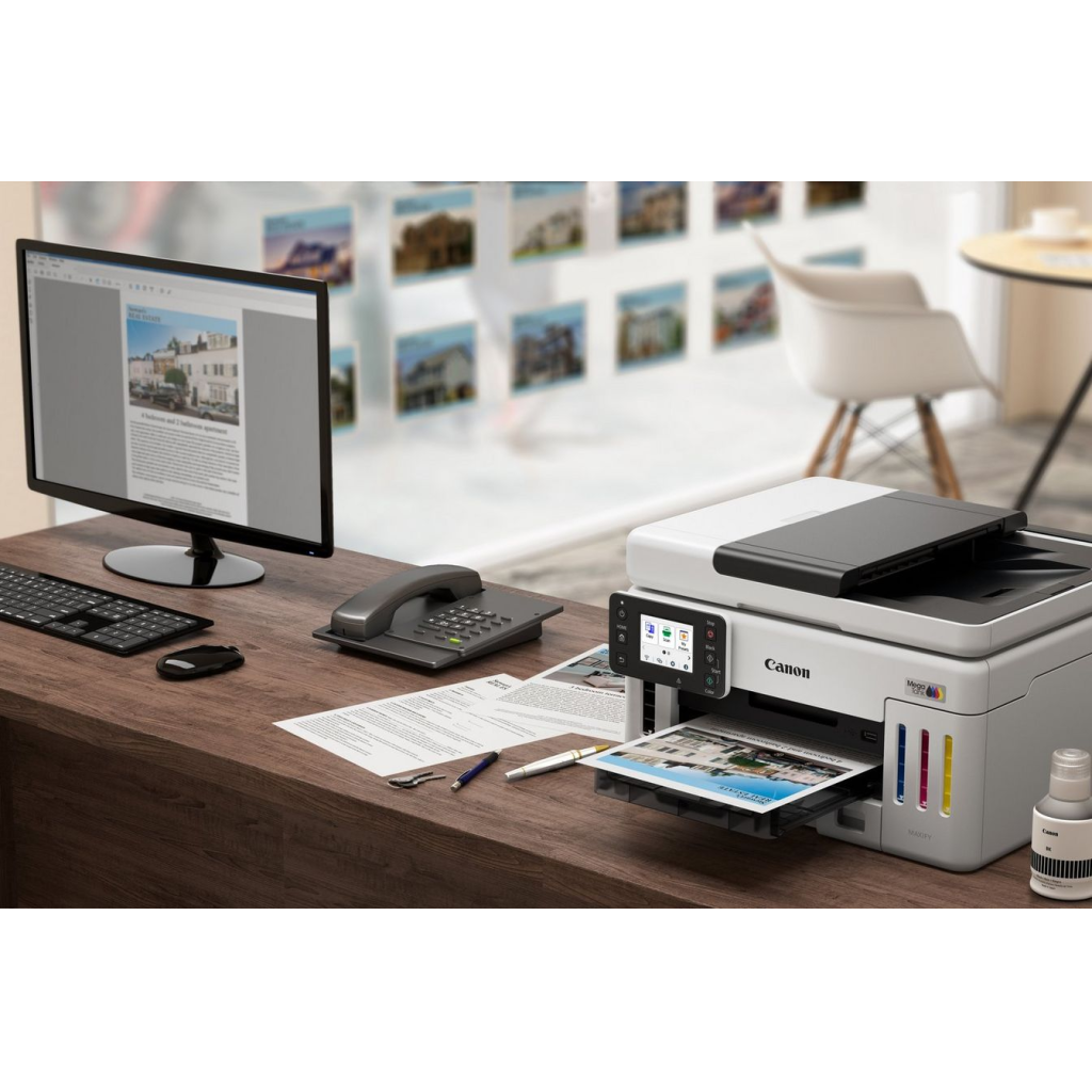 CANON MAXIFY GX6140, Renkli, Mürekkep Mega Tanklı, Yazıcı, Tarayıcı, Wifi, Lan, Duplex, ORİJİNAL MÜREKKEP