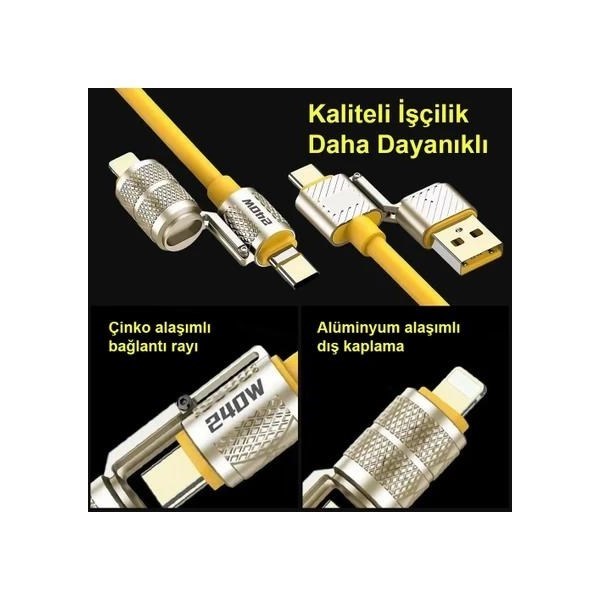 CODEGEN CDG-CNV89 Lightning 2 metre Şarj ve Data Kablosu 240W