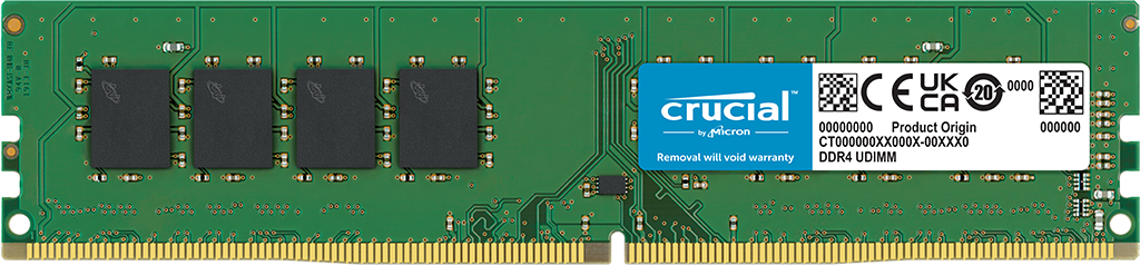 CRUCIAL 16GB DDR4 3200MHZ CL22 PC RAM VALUE CT16G4DFD832A