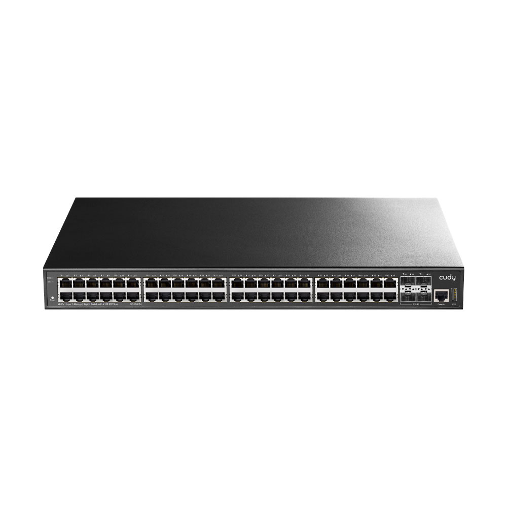 CUDY 48port 4-10GbE SFP Gigabit Layer3 Yönetilebilir Switch GS5048S4