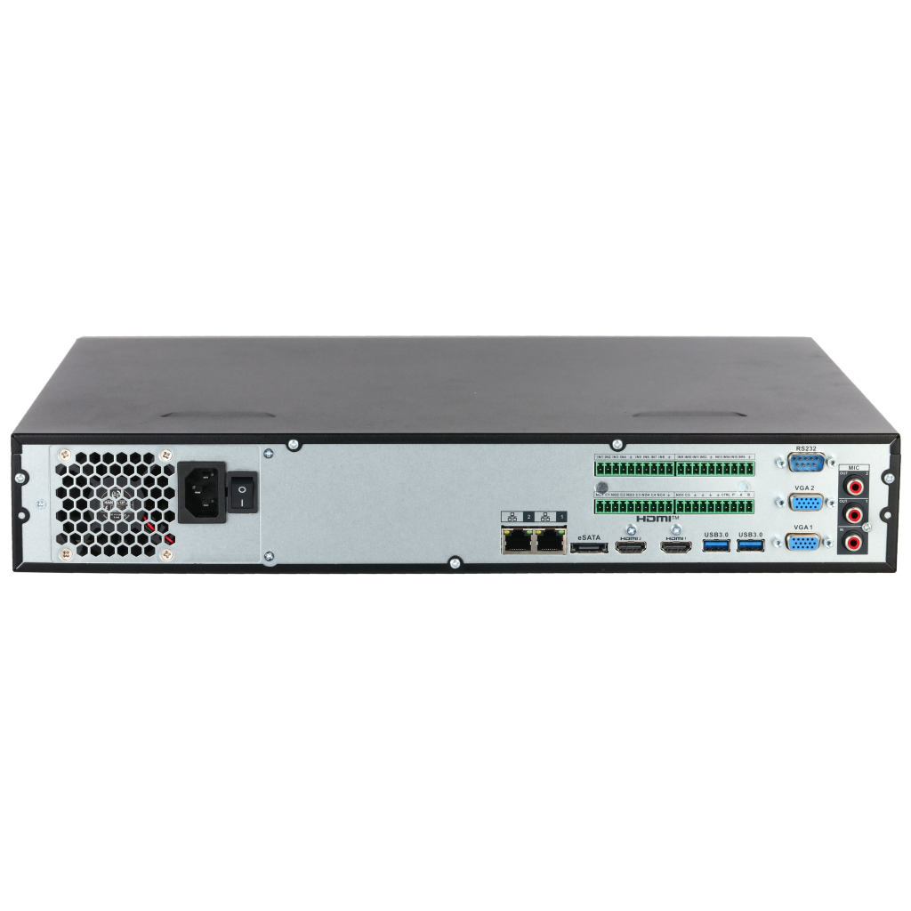 DAHUA  NVR5432-EI2, 32Kanal, 32Mpix, H265+, 4 HDD Desteği, 1080P Kayıt, 4484Mbps Bant Genişliği, 2 Port GigaBit Lan, NVR