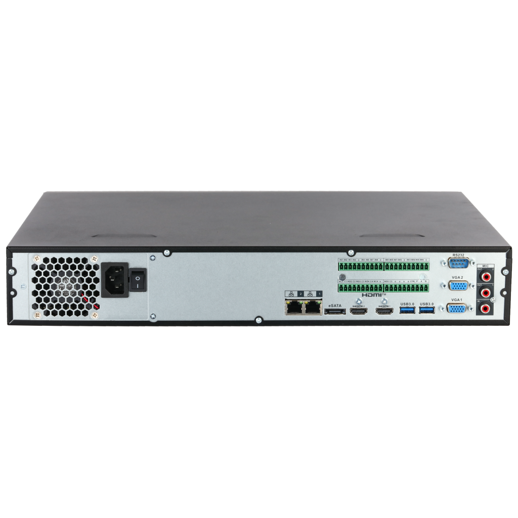 DAHUA  NVR5464-EI2, 64Kanal, 32Mpix, H265+, 4 HDD Desteği, 1080P Kayıt, 384Mbps Bant Genişliği, 2 Port GigaBit Lan, NVR