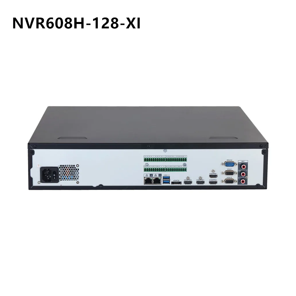DAHUA  NVR608H-128-XI, 128Kanal, 32Mpix, H265+, 8 HDD, 1080P Kayıt, 1024 Mbps Bant Genişliği, 2 Port 2500 Mbps LAN, RAID 0/1/5/6/10 NVR