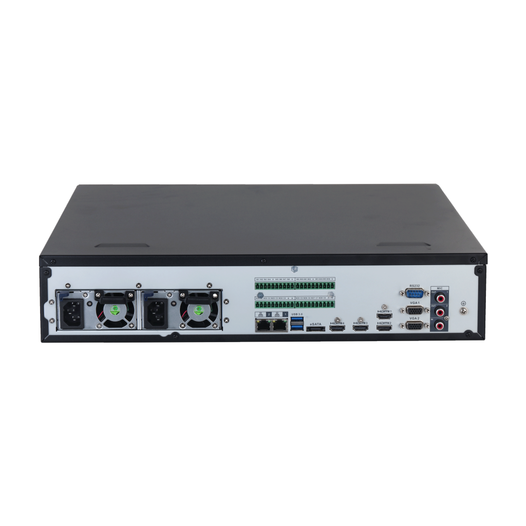 DAHUA  NVR608RH-64-XI, 64Kanal, 32Mpix, H265+, 8 HDD, 1080P Kayıt, 1280 Mbps Bant Genişliği, 2 Port 2500 Mbps LAN, RAID 0/1/5/6/10, Çift Power Supply, NVR
