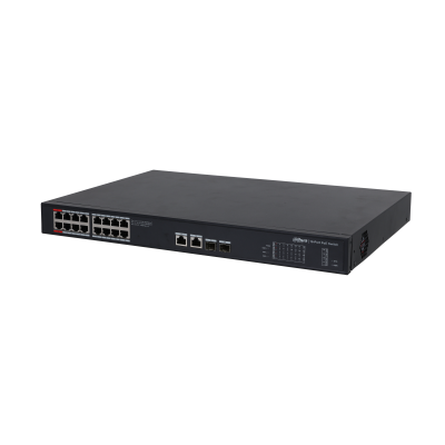 DAHUA 16port PoE 240w 2-SFP 2-Uplink Gigabit Yöneilemez Switch PFS3220-16GT-240-V2