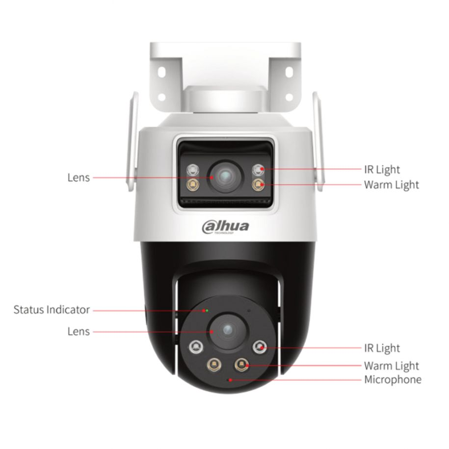 DAHUA 3+3MP PT Speed Dome 2.88mm Wıfı Kablosuz Pan-Tilt IP Kamera IPC-WPT1339DD-SW-3E2-PV