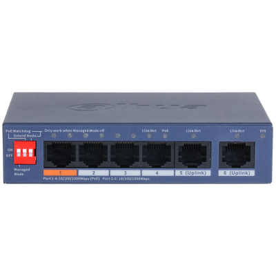 DAHUA 4port PoE 60w 1-Uplink Gigabit Cloud yönetilebilir Switch CS4006-4GT-60
