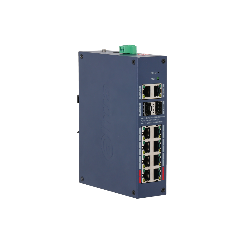 DAHUA CHS4212-8GT-110, 8 Port, Gigabit, PoE 110W, 2 Port Uplink, 2 Port SFP, Cloud Yönetilebilir, Switch