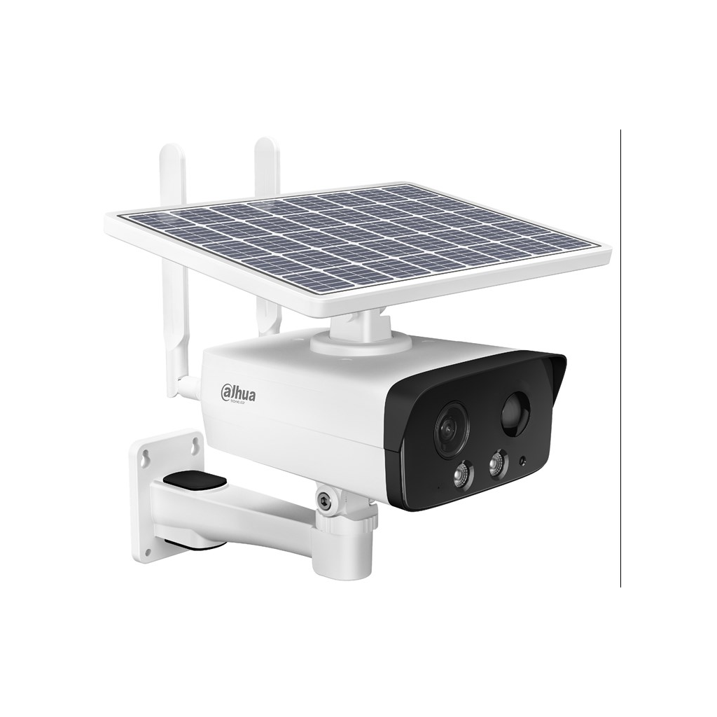 DAHUA IPC-HFW2431DG-4G-SP-EAU-B, 4Mpix, 3,6mm Lens, H265+, 50Mt Gece Görüşü, Dahili Mikrofon, IP67,  Solar(Güneş Enerjili) IP Kamera