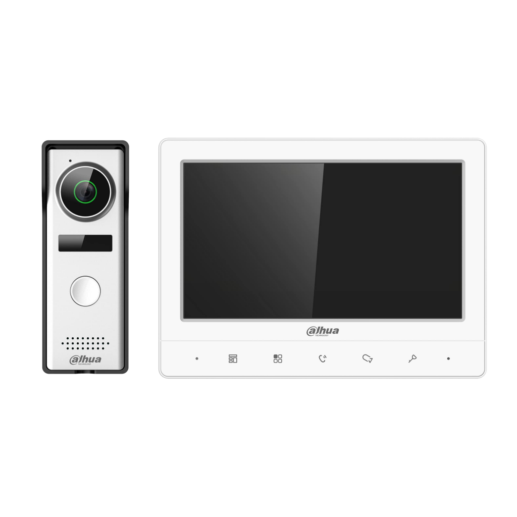 DAHUA KTA02, Analog Villa Tipi Görüntülü  İnterkom Kit, 7 inç TFT Ekran, 1,3Mp Kamera, Analog Villa Kit