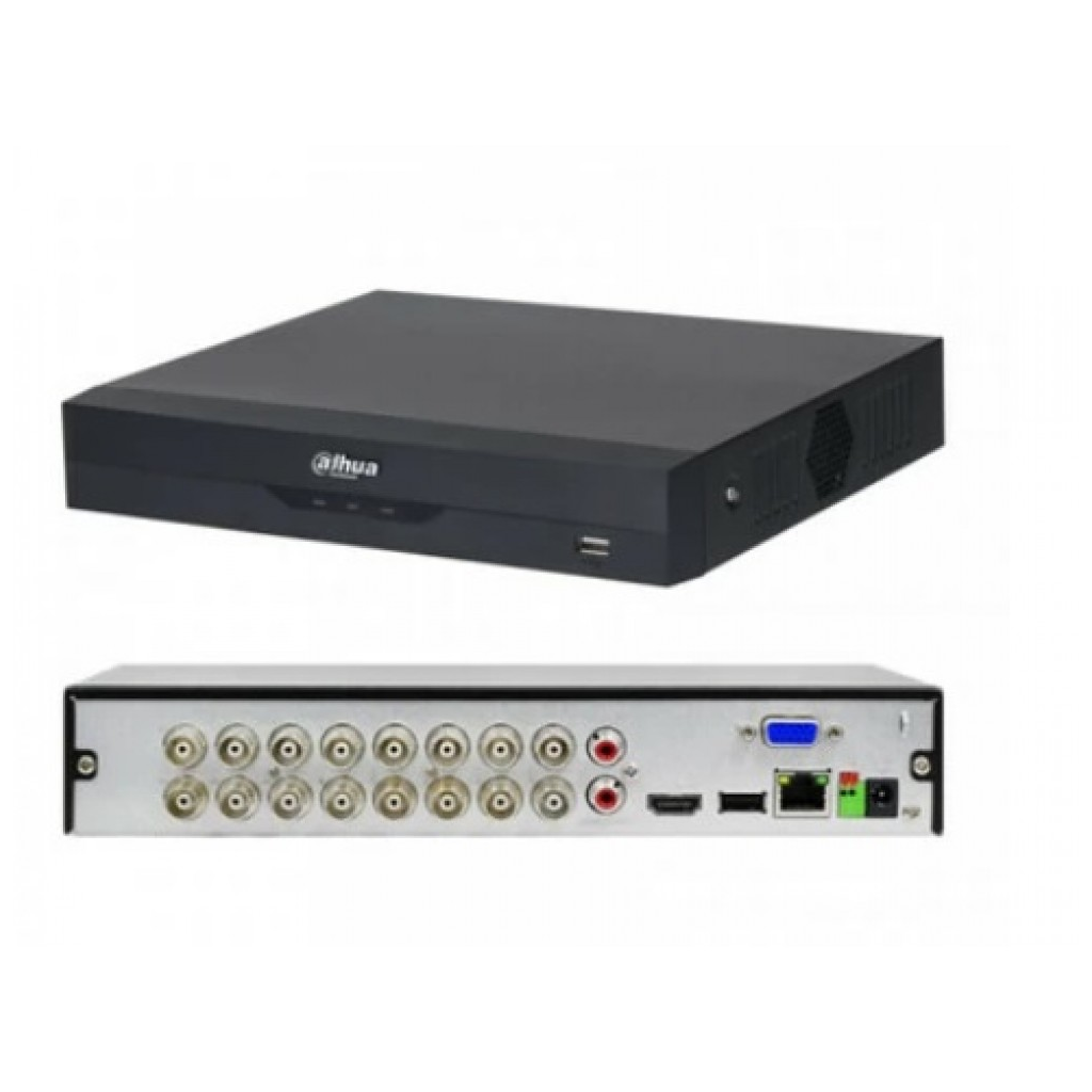 DAHUA XVR5116HS-5M-I3, 16 Kanal, 5Mpix H265+, 1 HDD, 5in1 DVR Cihazı