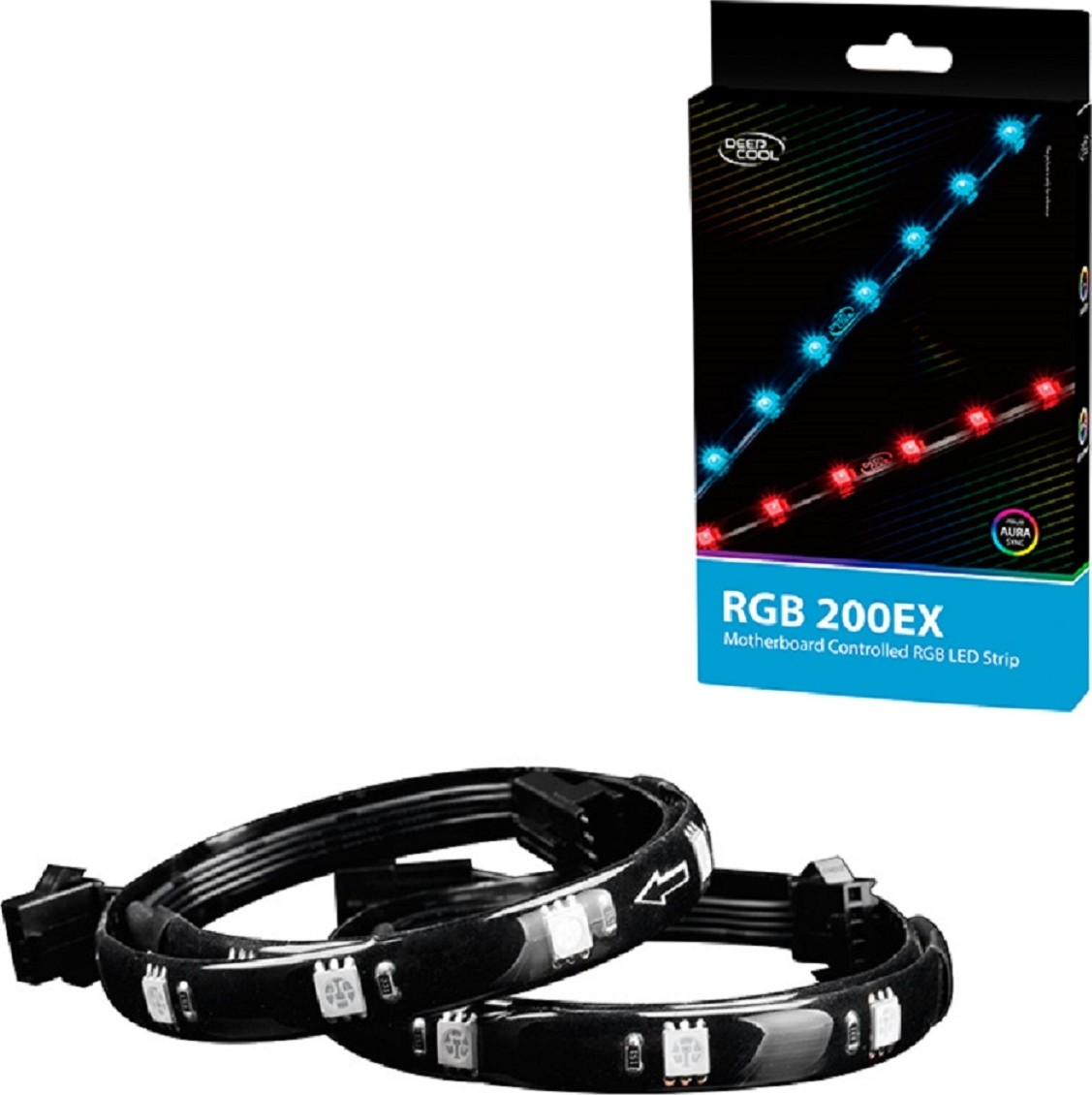 DEEPCOOL RGB 200EX Anakart Kontrollü RGB LED Şerit (2li Set)
