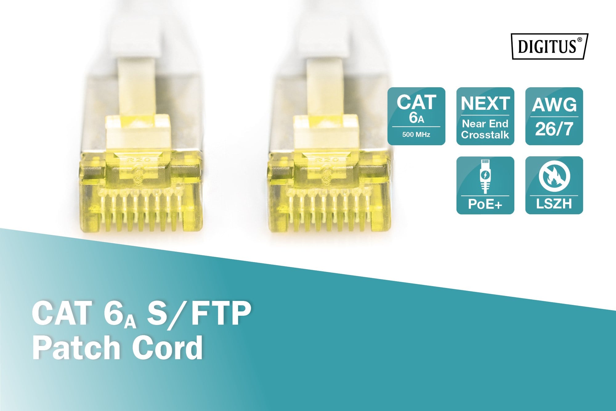 DIGITUS 0.25metre CAT7(CAT6A) S-FTP DK-1644-A-0025-G Gri Patch Kablo (10lu Paket)
