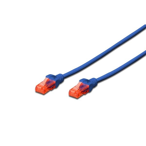 DIGITUS 0.5metre CAT6 Utp DK-1617-005/B Mavi Patch Kablo (10'lu Paket)