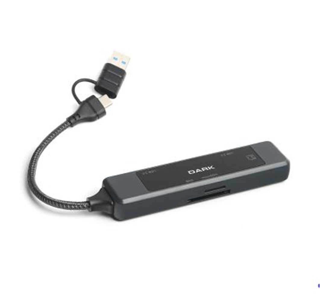 Dark DK-AC-USB350L USB-C & USB-A to 5 Port 2xUSB-A, Megabit Ethernet, USB3.0 Multi Port HUB