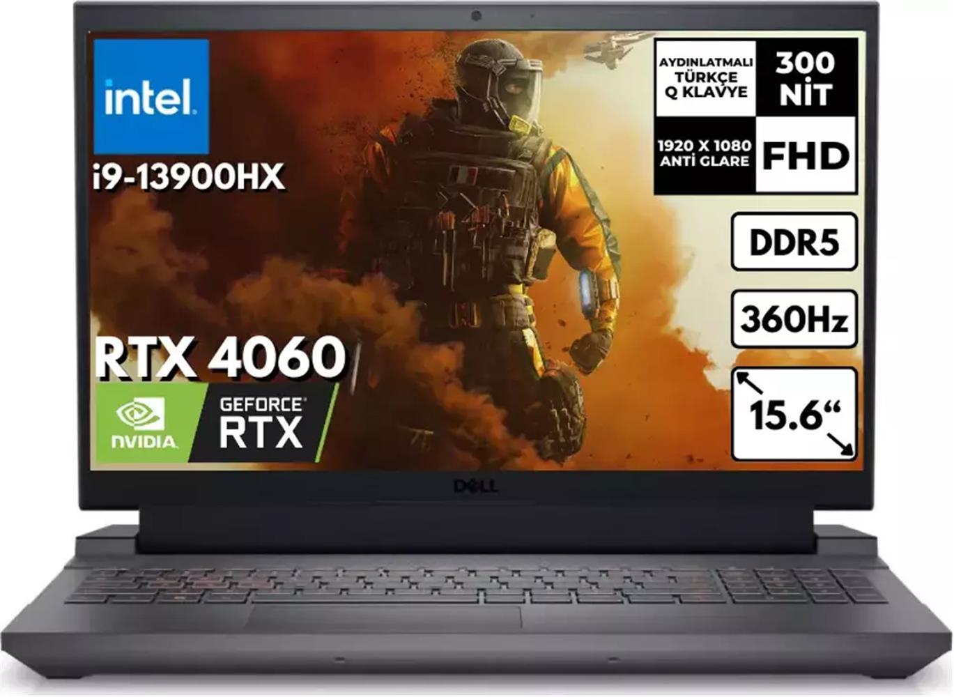 Dell G15 5530 i9-13900HX 32GB 2 TB SSD RTX 4060 G155530017U 15.6