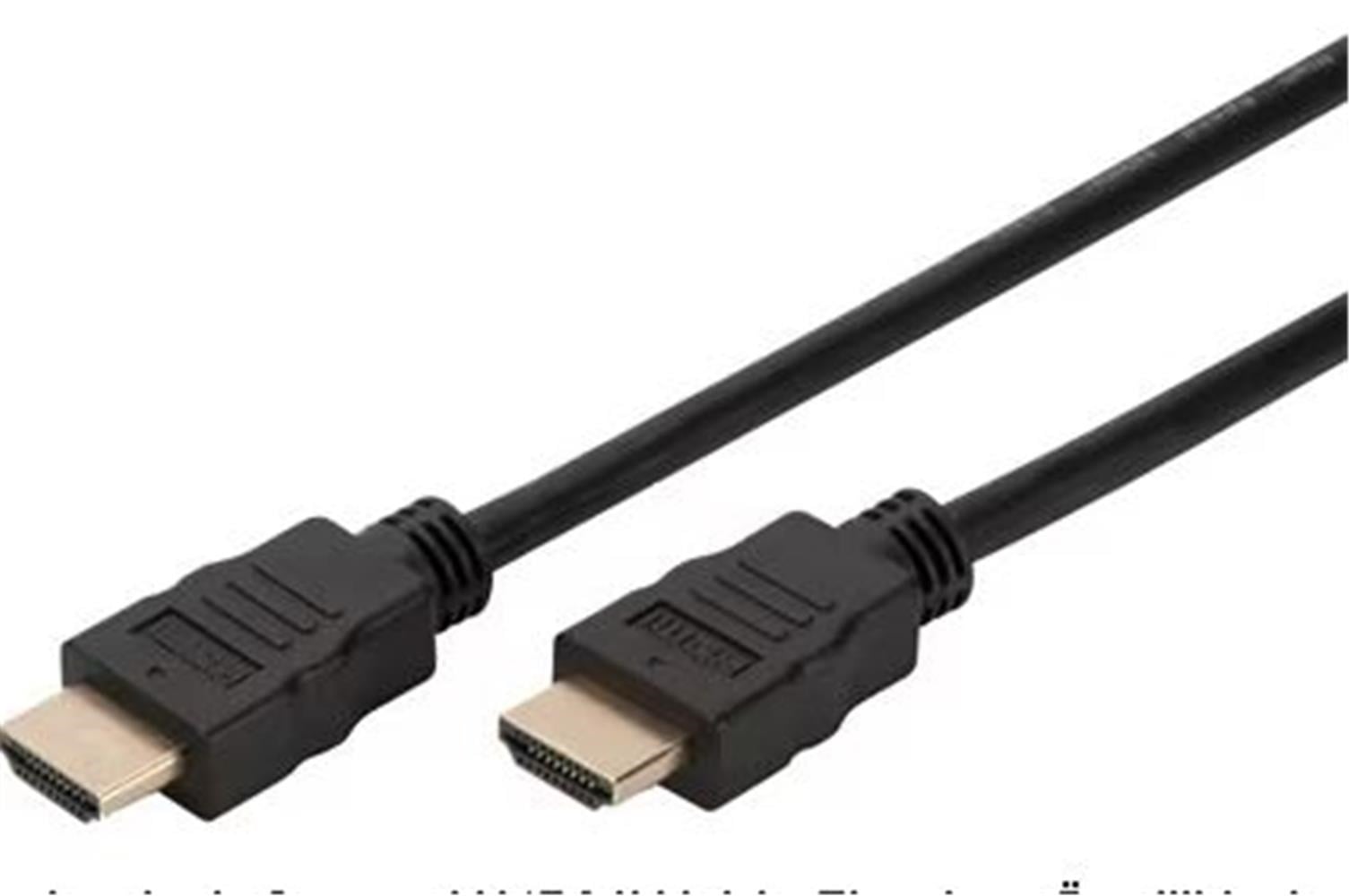 Digitus AK-330107-050-S 5 metre Altın Kapl.Siyah 4K HDMI Kablo