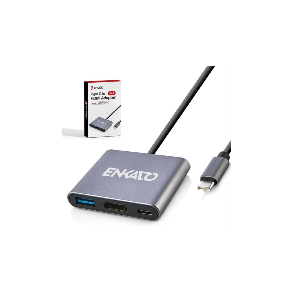 ENKADO EKD-TP43, Type-C To HDMI+PD+USB 3.0 Çevirici