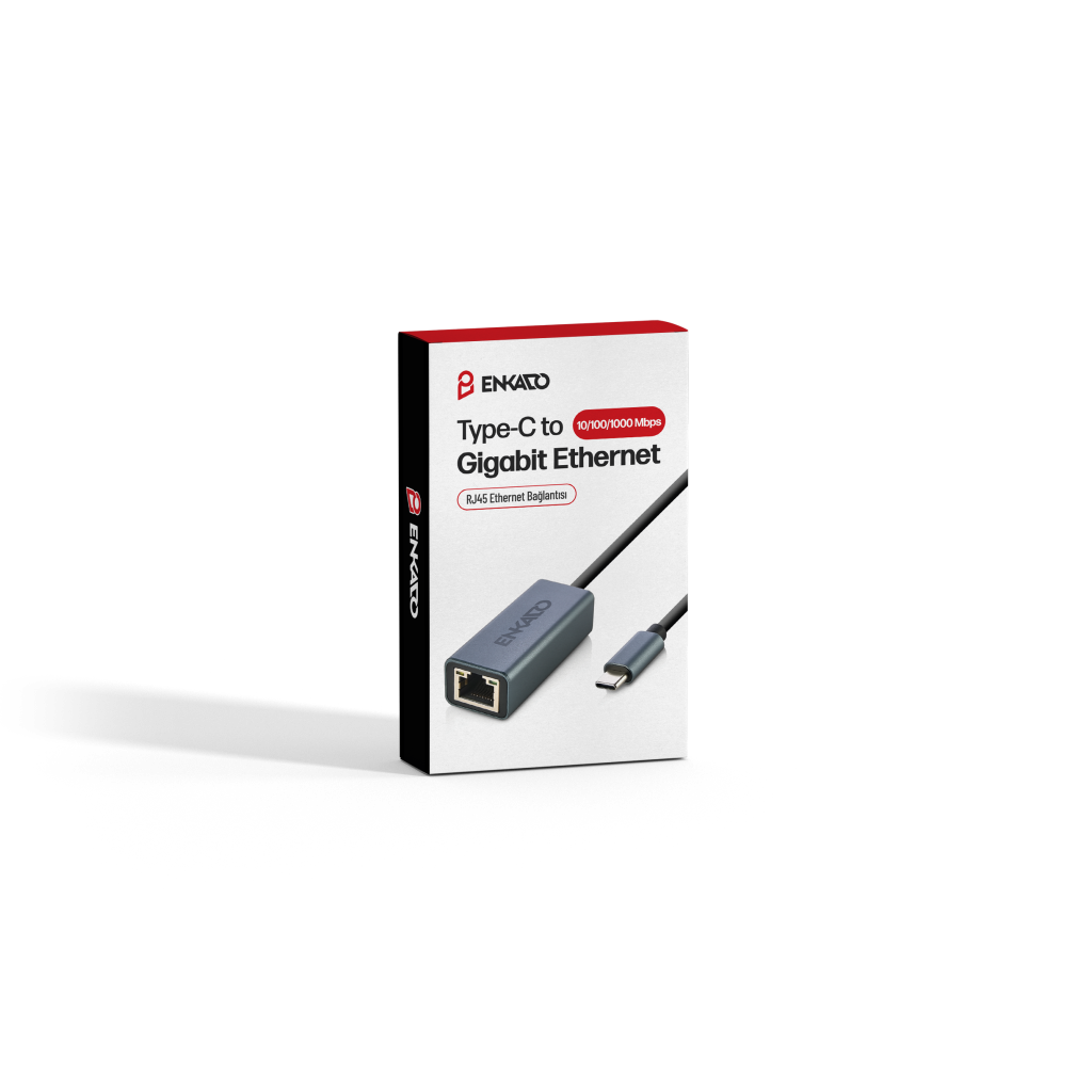 ENKADO EKD-TP45, GigaBit, Type-C to RJ45, Metal, Ethernet Kartı