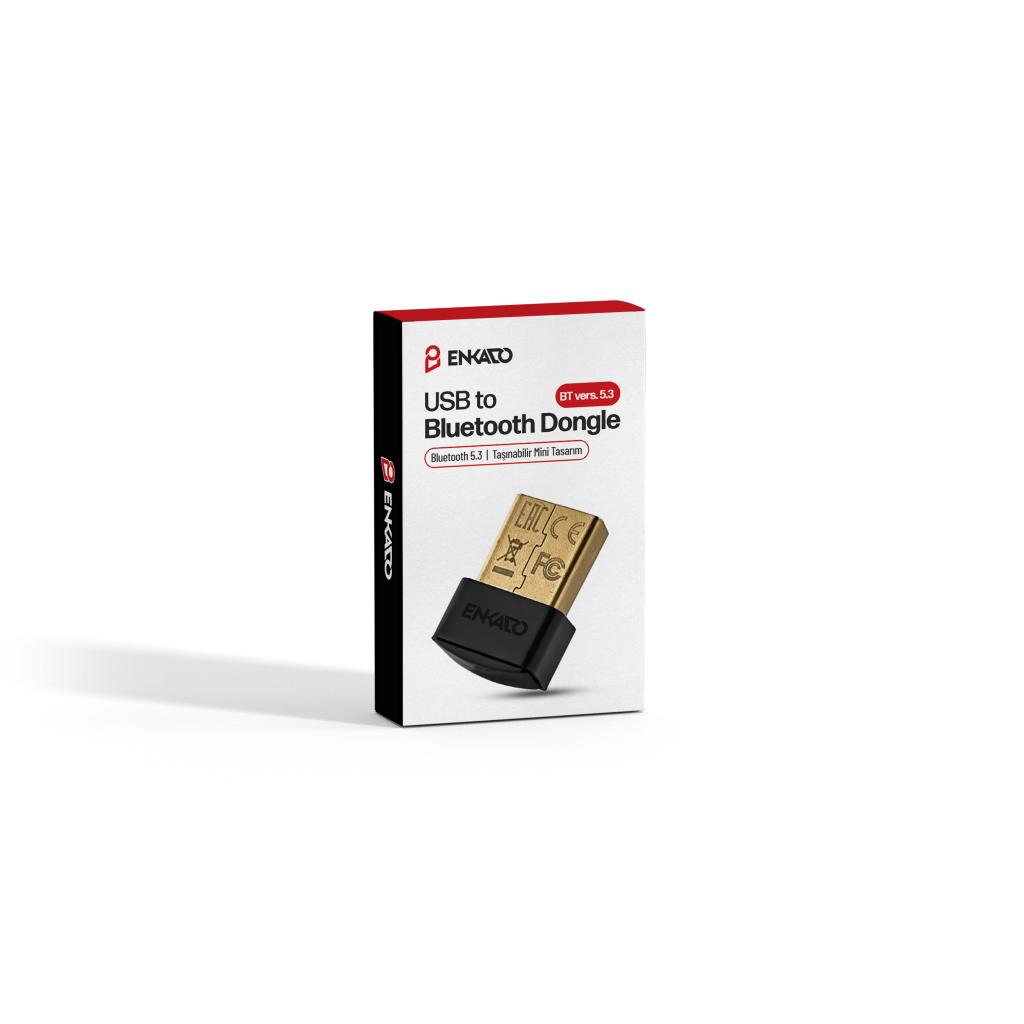 ENKADO EKD-UB100, Bluetooth V5.3, USB Adaptör, Kompakt ve Taşınabilir Tasarım.