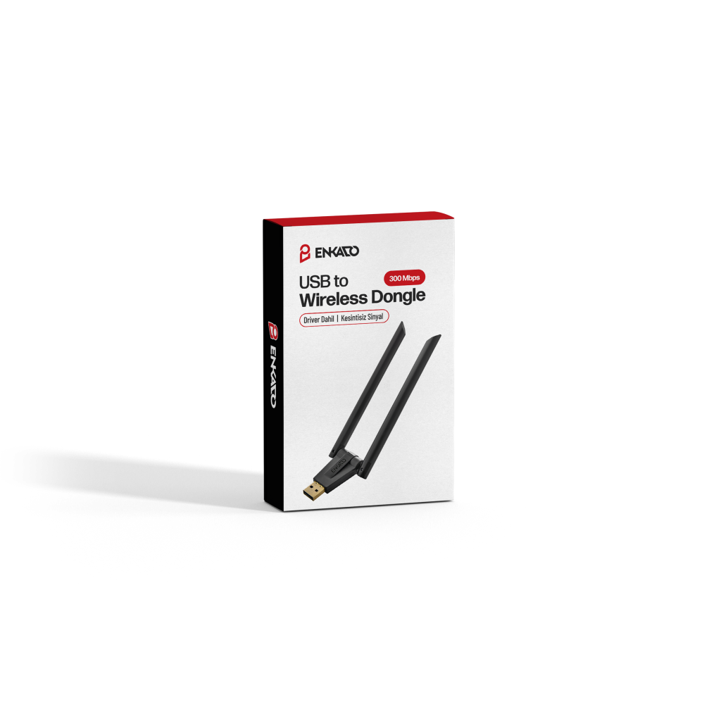 ENKADO EKD-UW91, 300Mbp, 2.4Ghz, 2dBi Harici Anten, USB2.0, WIRELESS ETHERNET