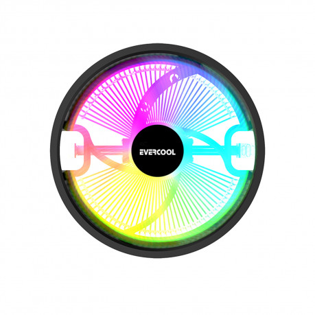 EVERCOOL 120mm CS-02 Rainbow Hava Soğutmalı AM5-1700p İşlemci Fanı