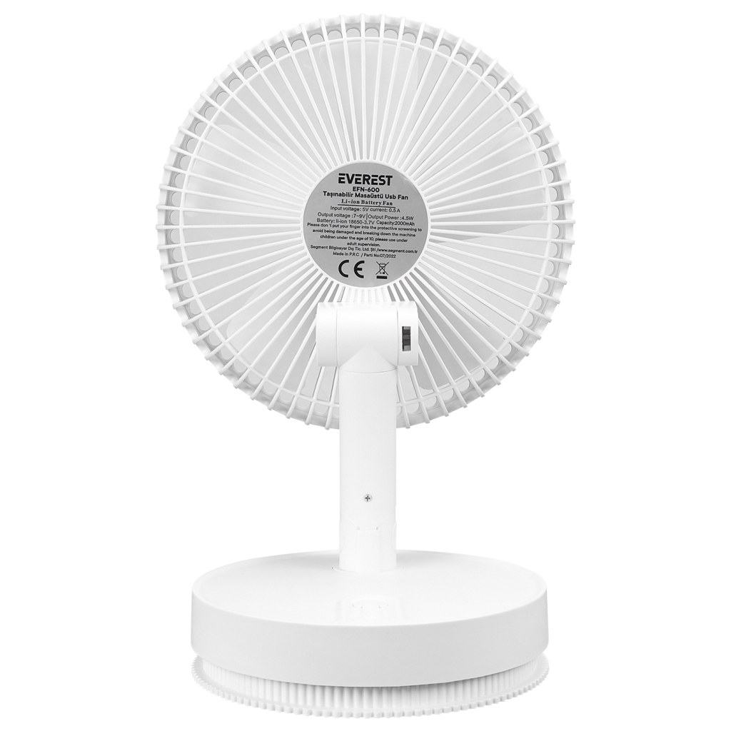 EVEREST EFN-600, BEYAZ, 4 Kademeli Hız, 8