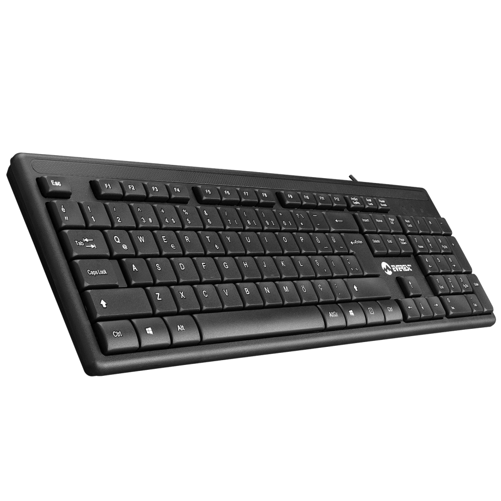 EVEREST KM-515, Siyah, Türkçe Q, USB Kablolu, Klavye Mouse Set