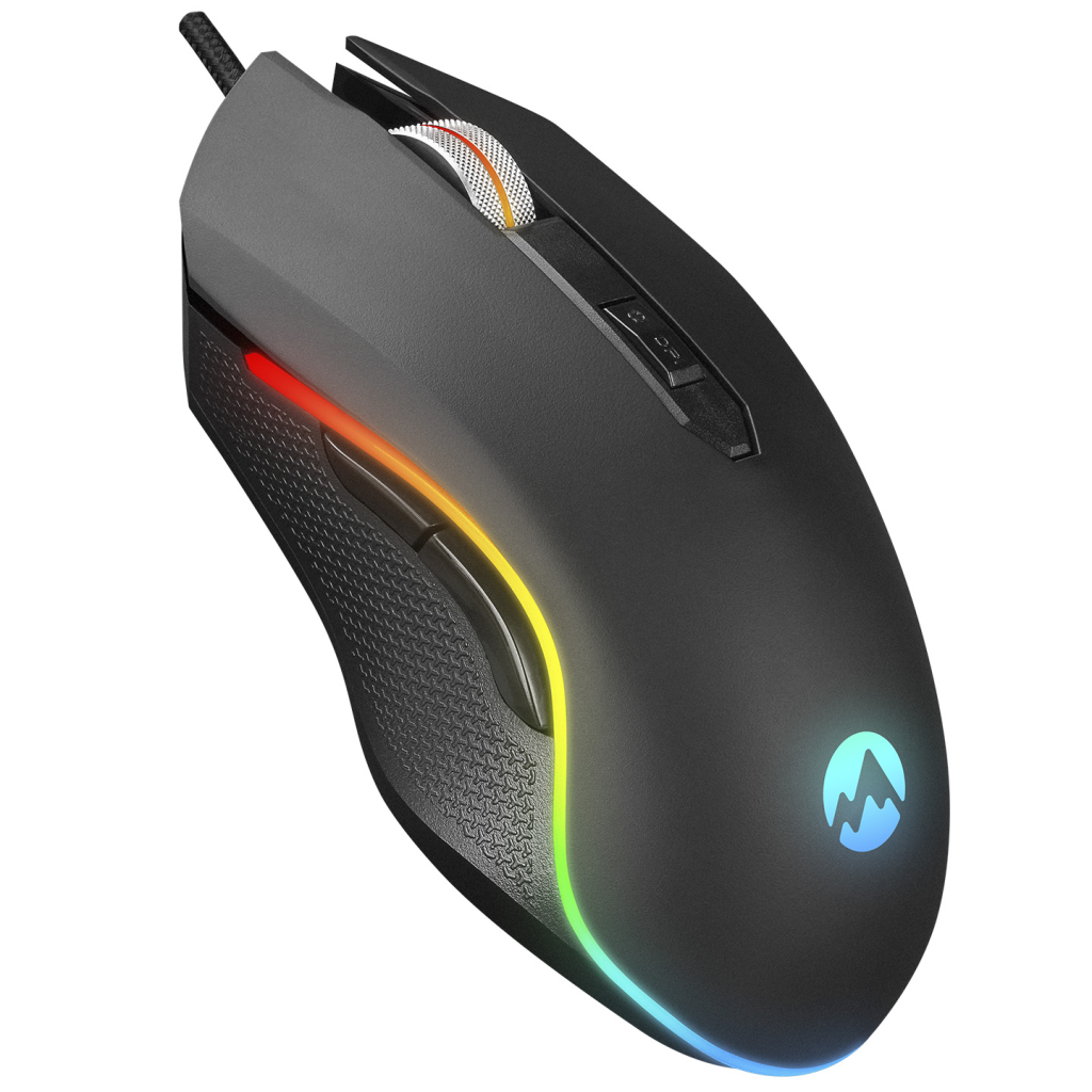 EVEREST SM-F09, TITANIO, RGB Aydınlatma, USB Kablolu, Programlanabilir 6 Tuşlu, Gaming Mouse, 7.200 DPI, Siyah