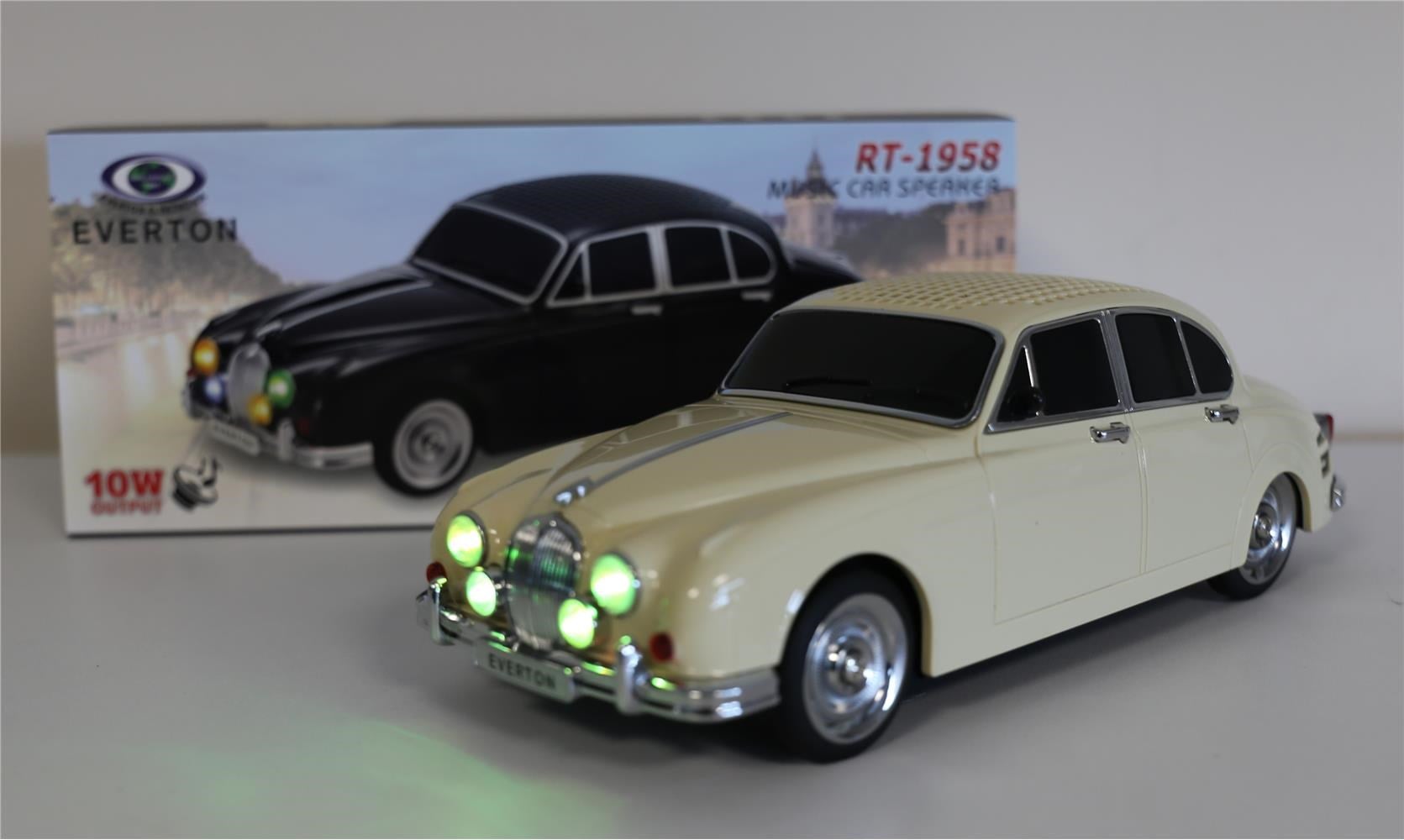 EVERTON RT-1958 Bej Arabalı  Bluetooth Fm-Usb-Tf-Aux Şarjlı Nostaljik Radyo
