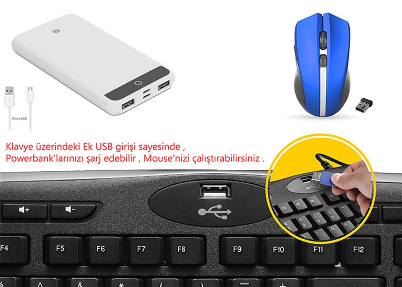 Everest KB-799 Siyah Usb 1- Hub Q Multimedia Klavye
